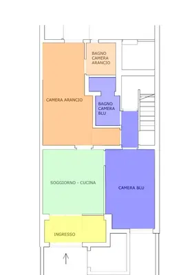 Planimetria di CAMERA con BAGNO 2 pers PARCHEGGIO