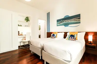 Letto o letti in una camera di B&B Qaral