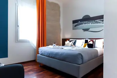 Letto o letti in una camera di B&B Qaral