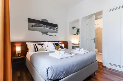 Letto o letti in una camera di B&B Qaral