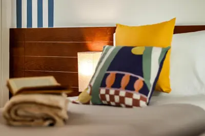 Letto o letti in una camera di B&B Qaral