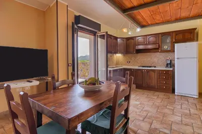 Cucina o angolo cottura di Ferienwohnung Panorama, Wohlfühloase Auszeit