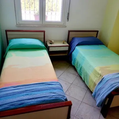 Letto o letti in una camera di Casa in campagna