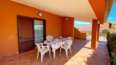 Balcone o terrazza di Costa Rei Villetta 4 posti con Giardino privato e Parcheggio a 350m dalla Spiaggia