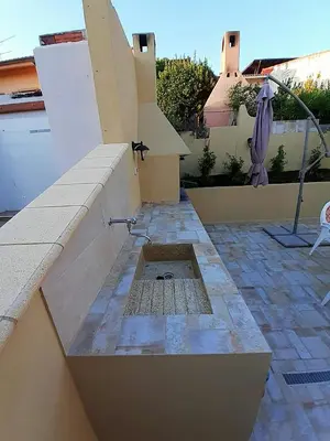 Balcone o terrazza di Casa Arega Funtana Meiga fronte spiaggia