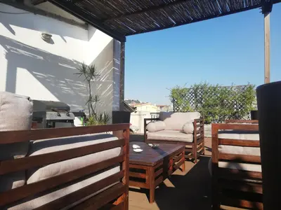 Area soggiorno di Panoramic Apartment with Terrace in Cagliari Heart U2019