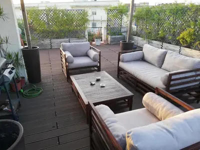 Area soggiorno di Panoramic Apartment with Terrace in Cagliari Heart U2019