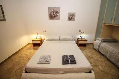 Letto o letti in una camera di Casa di Fabia