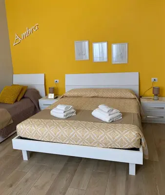Letto o letti in una camera di Villa Francesca