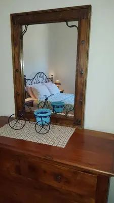Letto o letti in una camera di Villa nel verde