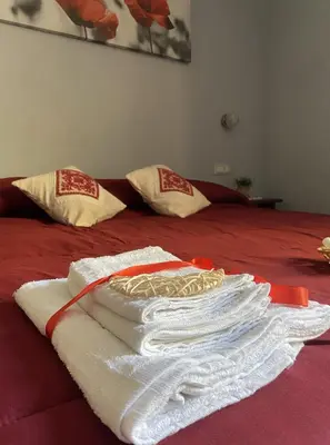 Letto o letti in una camera di B&B Babay