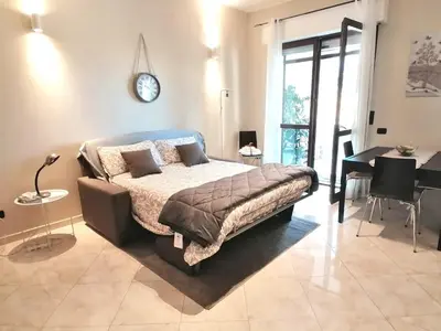 Letto o letti in una camera di Sophia' s house appartamento Quartello