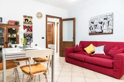 Area soggiorno di Casa Matilda Villasimius, 7 posti, 3 stanze, doppio giardino