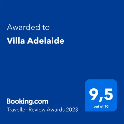 Certificato, attestato, insegna o altro documento esposto da Villa Adelaide