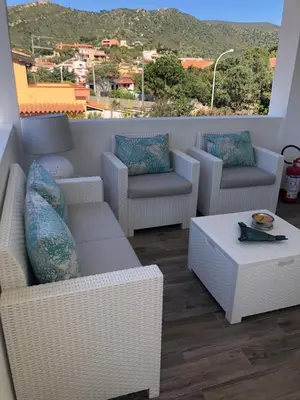 Area soggiorno di Casa Babila 2 minutes from the beautiful beach