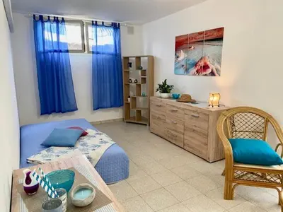 Area soggiorno di Villa SERF a 100 m dalla spiaggia