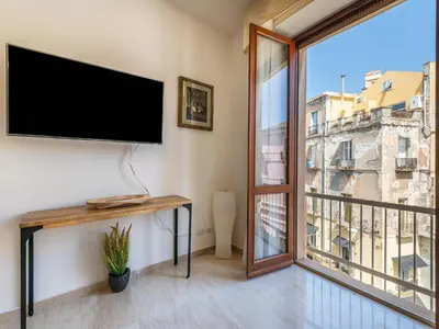 TV o dispositivi per l'intrattenimento presso Apartment on Shopping street