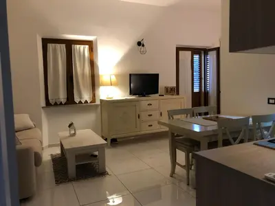 TV o dispositivi per l'intrattenimento presso Elegante monolocale al centro del paese