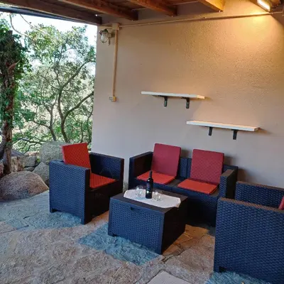 Area soggiorno di Villa Milena Villasimius, WiFi gratuito, Ampio Giardino a 300 m dal Mare