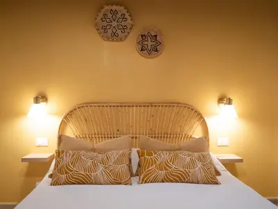 Letto o letti in una camera di Casa Annetta