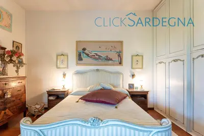 Letto o letti in una camera di Villa right on the beach a Santa Margherita di Pula for 12 people