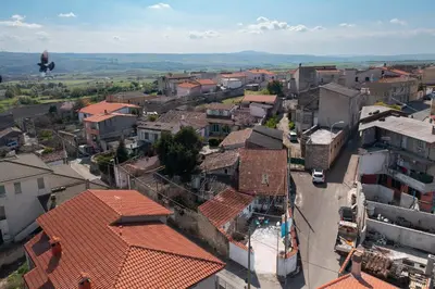 Vista generica su Gergei o vista sulla città dall'interno della casa vacanze