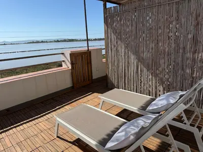 Balcone o terrazza di LE SALINE: beautiful apartment with terrace and splendid view