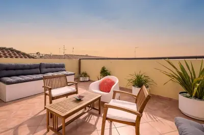 Area soggiorno di Castello Attic Sunset Terrace