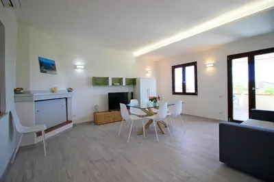 TV o dispositivi per l'intrattenimento presso Costa Rei Family Beach Apartments 300 m from the Beach