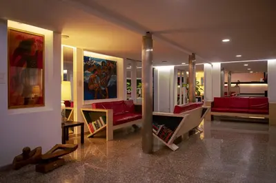 Letto o letti in una camera di Hotel Califfo
