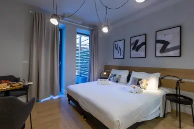 Letto o letti in una camera di Casa Lounge Istria