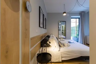 Letto o letti in una camera di Casa Lounge Istria
