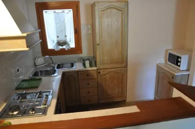 Cucina o angolo cottura di Chia al mare