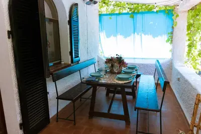 Area soggiorno di Villa Stella, with garden, five minutes from the beach