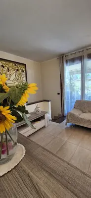 Letto o letti in una camera di Casa Stella