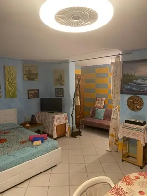 Letto o letti in una camera di A casa di Oba, a pochi minuti dal mare (IUN P9041)