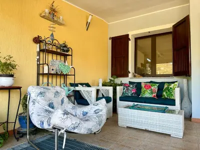 Area soggiorno di Villa Lotty a 5 minuti a piedi dal mare