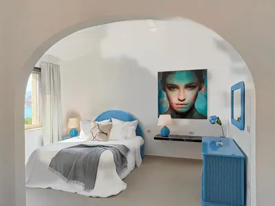 Letto o letti in una camera di Villa Bella