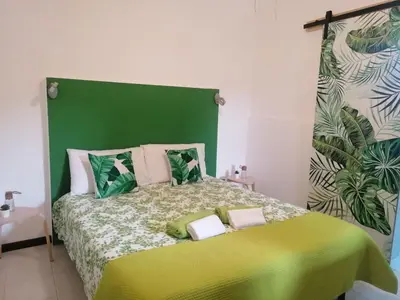 Letto o letti in una camera di Jungle Room