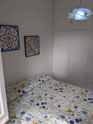 Letto o letti in una camera di Villetta in stile mediterraneo