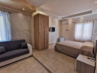 Letto o letti in una camera di Villa Bianca