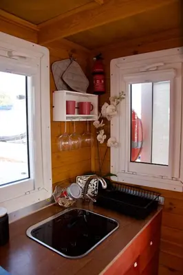 Cucina o angolo cottura di Casa Galleggiante V al Poetto 2 pax piu' 1