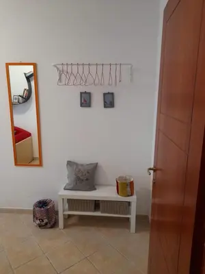 Planimetria di Casa Corallo Muravera Appartamento Centralissimo due camere letto cucina e soggiorno nuovo letto matrimoniale e singoli Aria condizionata Parcheggio interno Coperto ideale x 2 o 3 moto