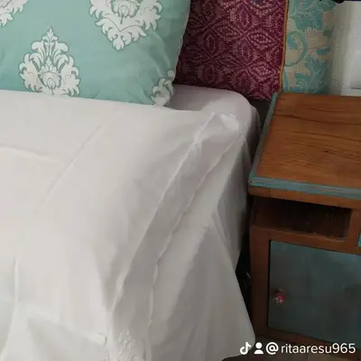 Letto o letti in una camera di B&B SA CROBE
