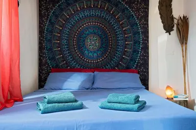 Letto o letti in una camera di La piuma