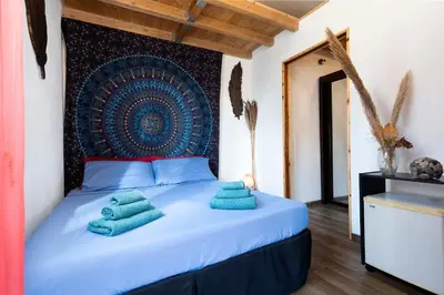 Letto o letti in una camera di La piuma