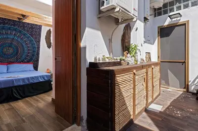 Letto o letti in una camera di La piuma