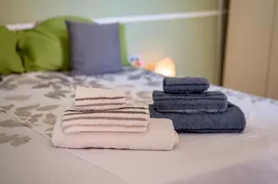 Letto o letti in una camera di La piuma
