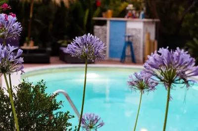 Piscina di Villa Esclusiva con Piscina e Parco Privato da 1200 mq Cinque minuti a Piedi dalle Spiagge di Torre delle Stelle o nelle vicinanze