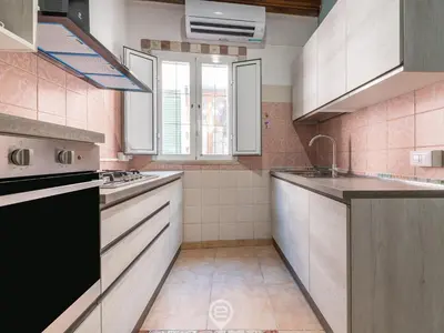 Cucina o angolo cottura di La Dama dei Fiori Apartment